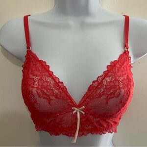 Heidi Klum Intimates Lace Bra Bralette Size Medium M Sheer Adjustable